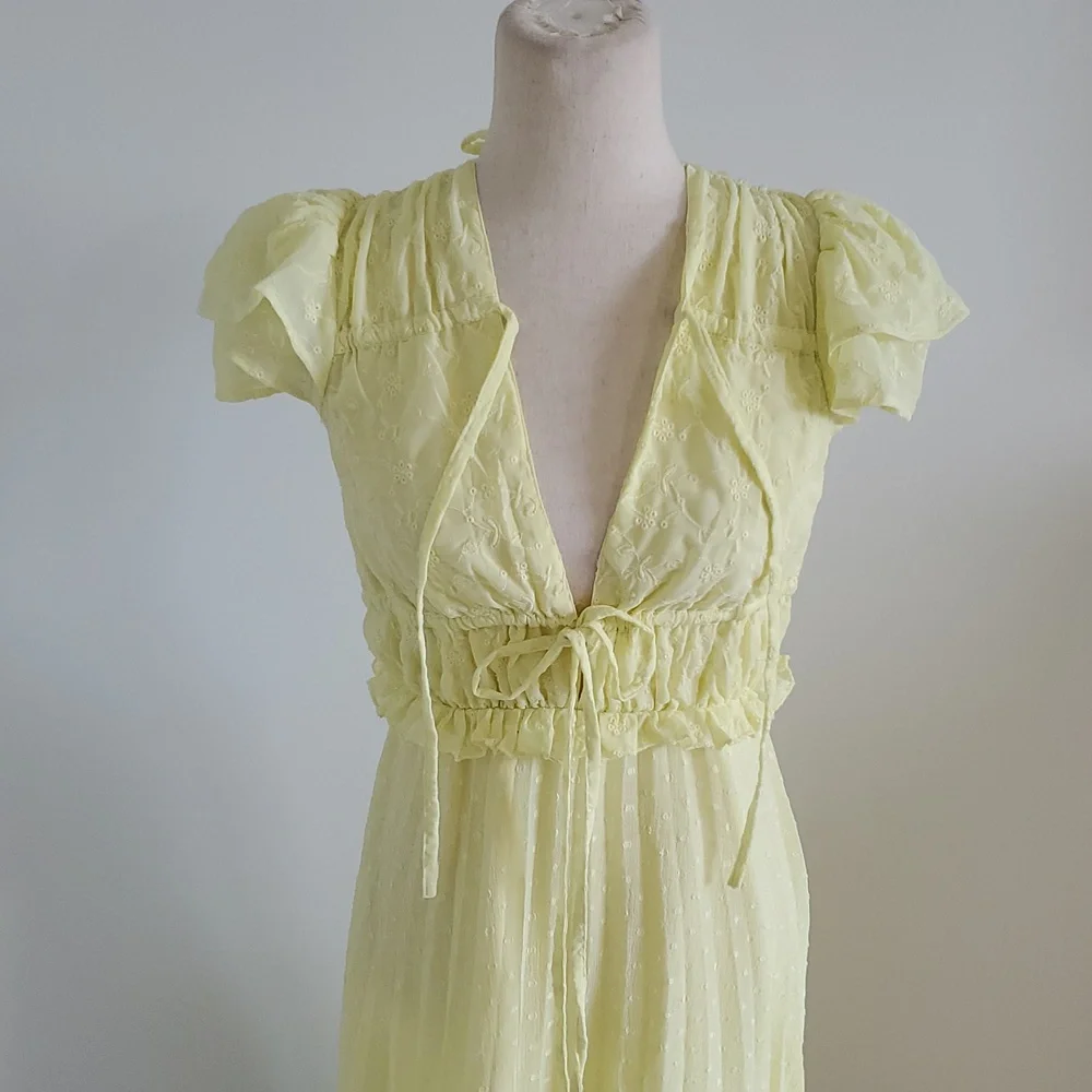 ASOS women’s Yellow midi / Maxi Dress Size 4. Like new - Picture 5 of 9